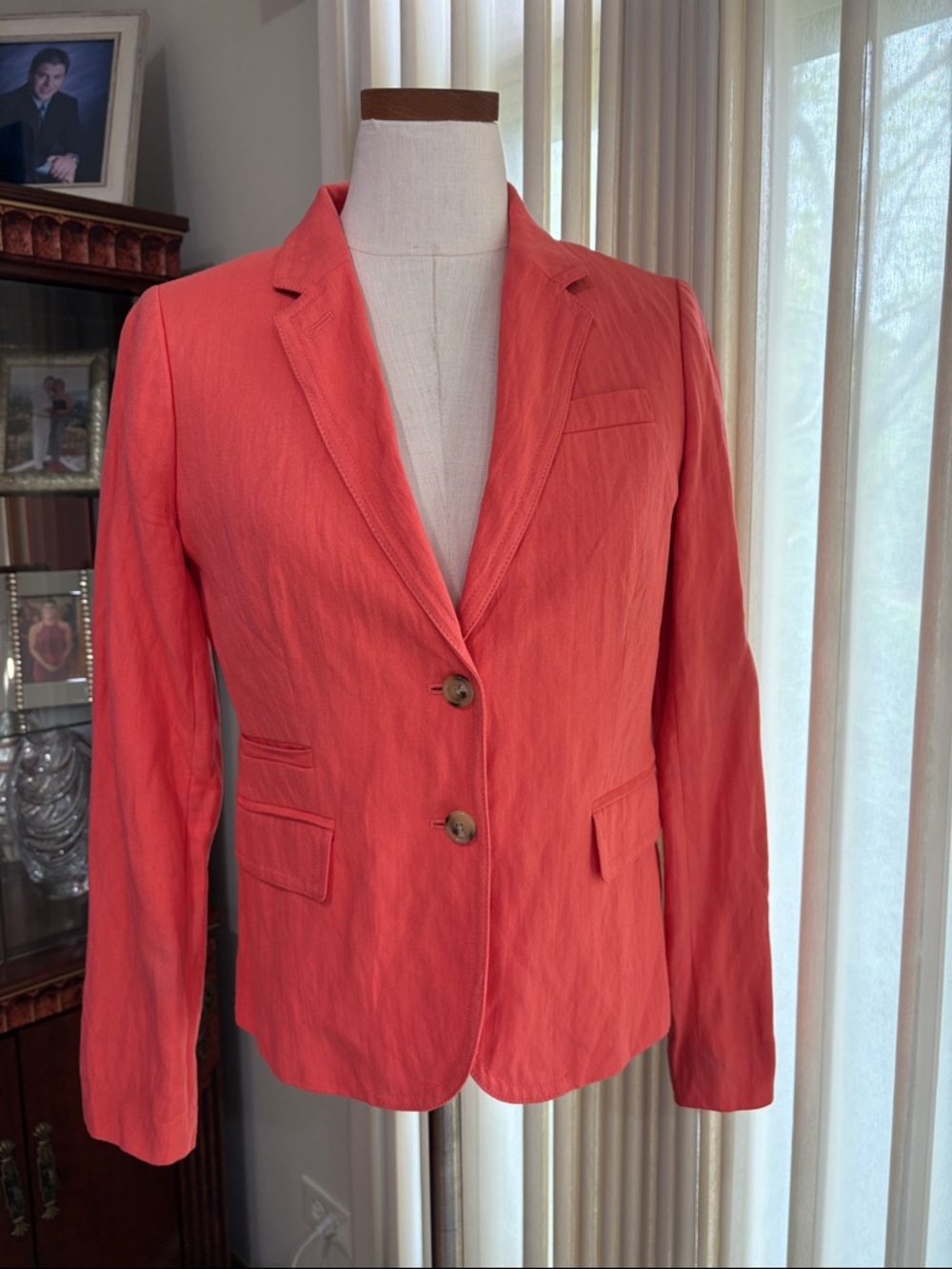 J. Crew Women's schoolboy Coral Single-Breasted Blazer Tailored Jacket NWOT 4